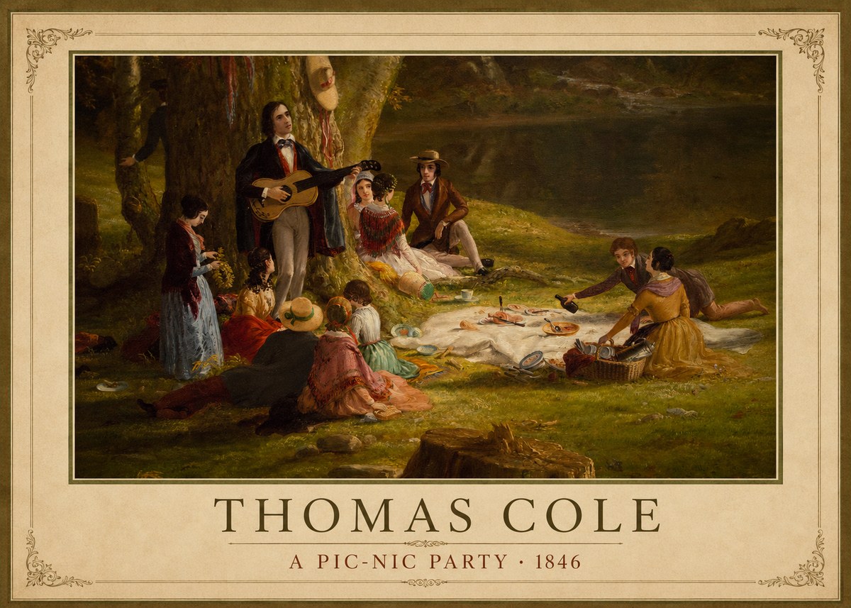 Thomas Cole A Pic-nic Party No3 - Poster