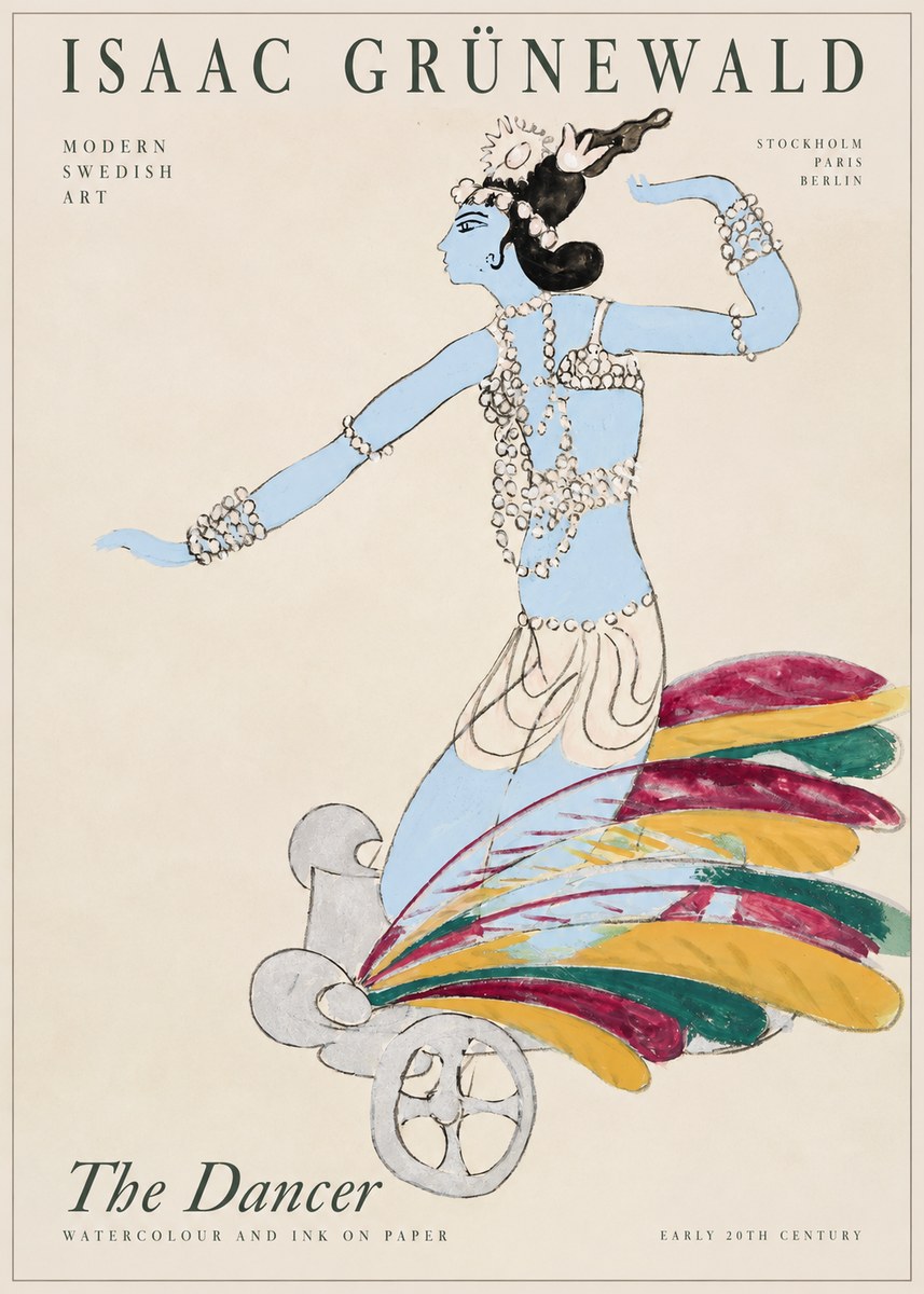 Isaac Grünewald Dancer on a Chariot No2 - Poster