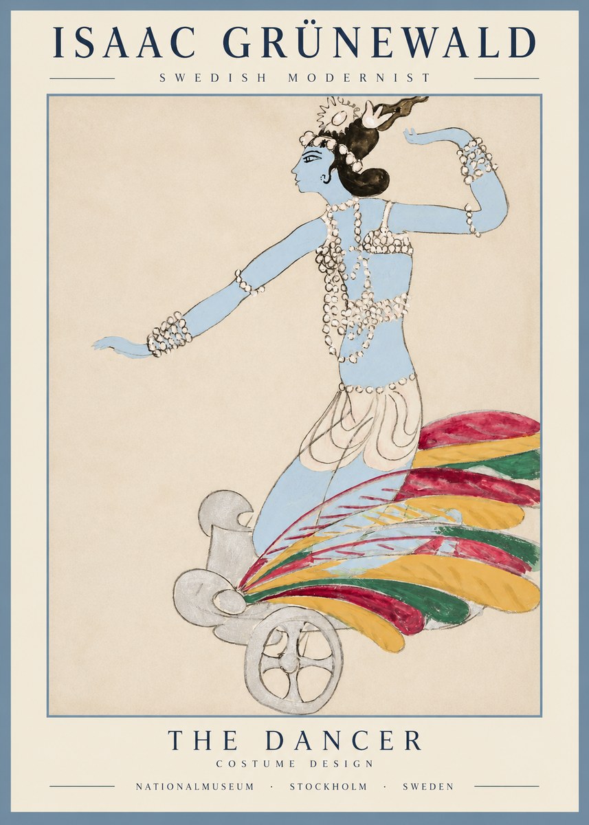 Isaac Grünewald Dancer on a Chariot No5 - Poster