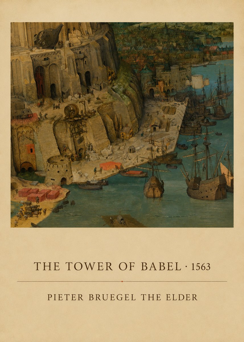 Pieter Bruegel The Tower of Babel VI No6 - Poster