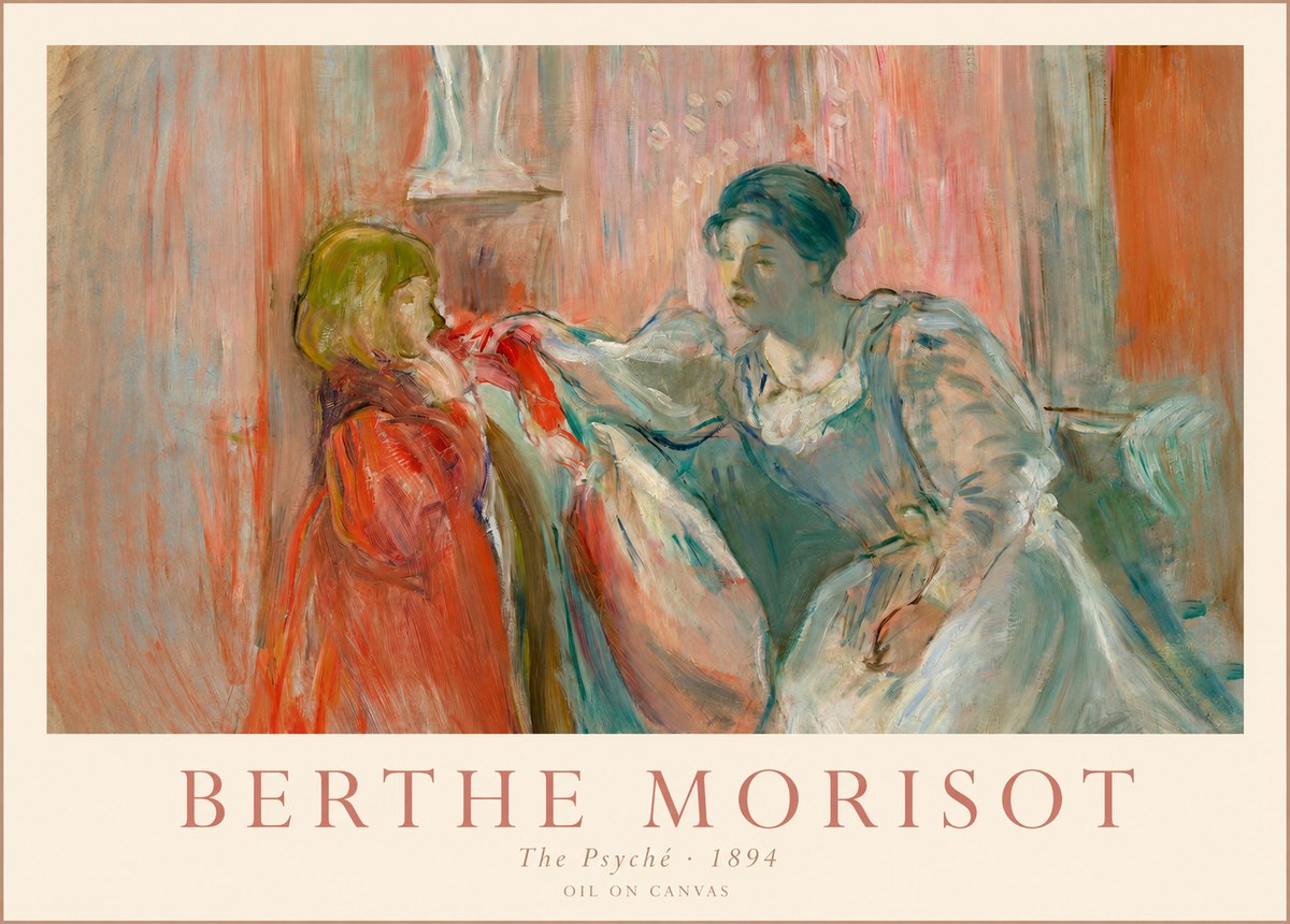 Berthe Morisot The Child's Robe (Le Manteau Rouge) No6 - Poster