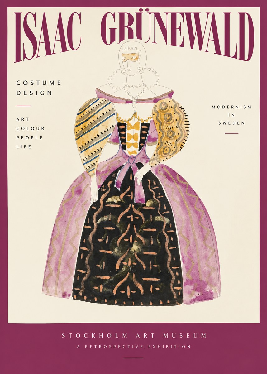 Isaac Grünewald Costume Design V No3 - Poster