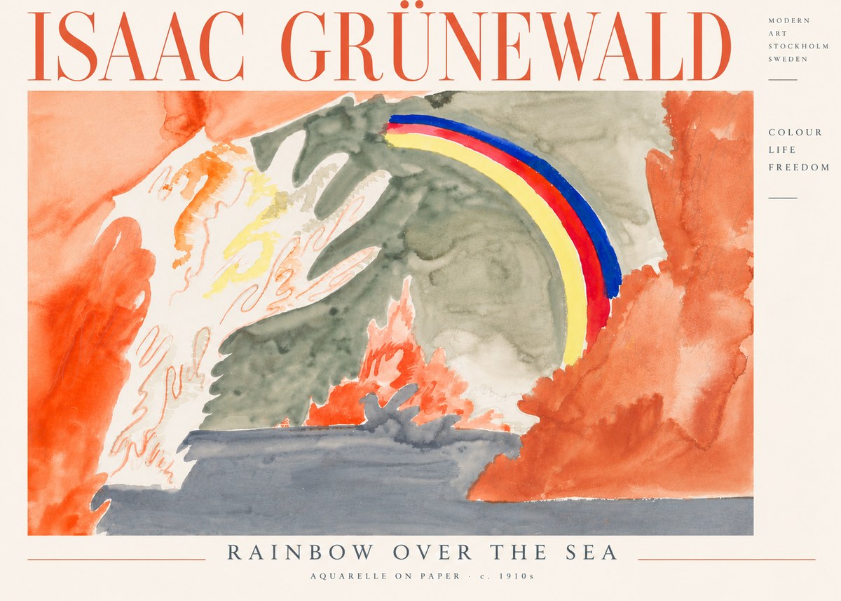 Isaac Grünewald Watercolor Composition No5 - Poster