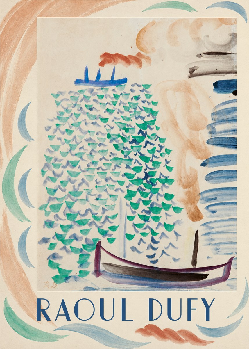 Raoul Dufy Boats on the Water No4 - Poster