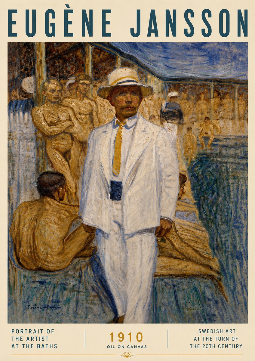 Eugène Jansson Portrait of the Artist at the Baths No6 - Poster