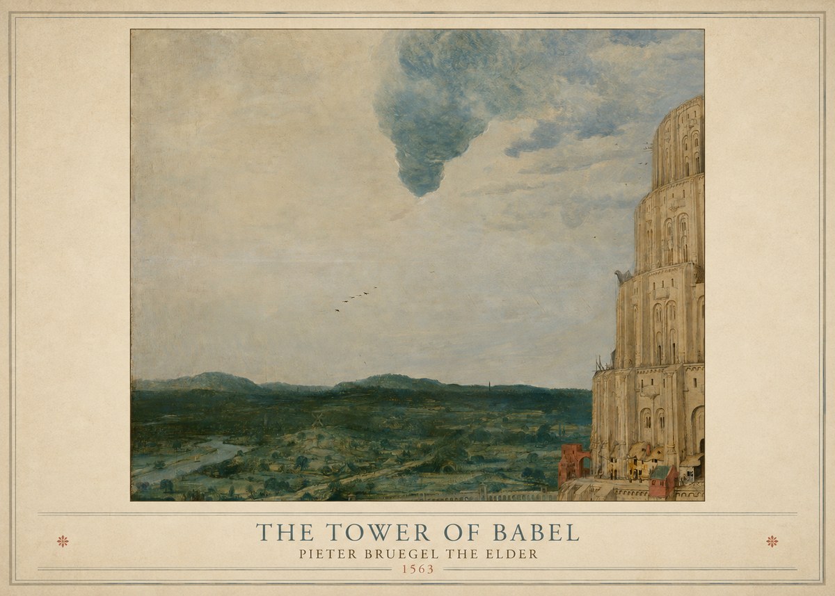Pieter Bruegel The Tower of Babel VIII No4 - Poster