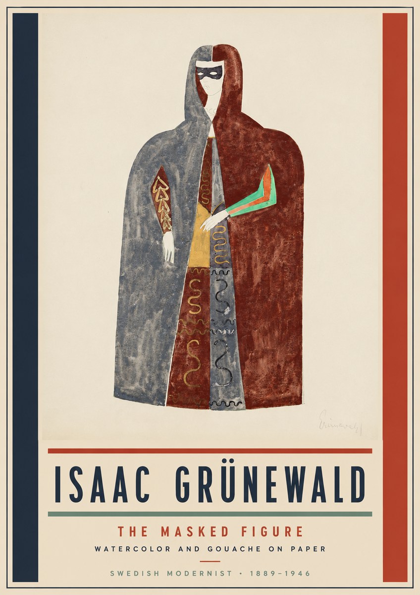 Isaac Grünewald The Masked Figure No5 - Poster