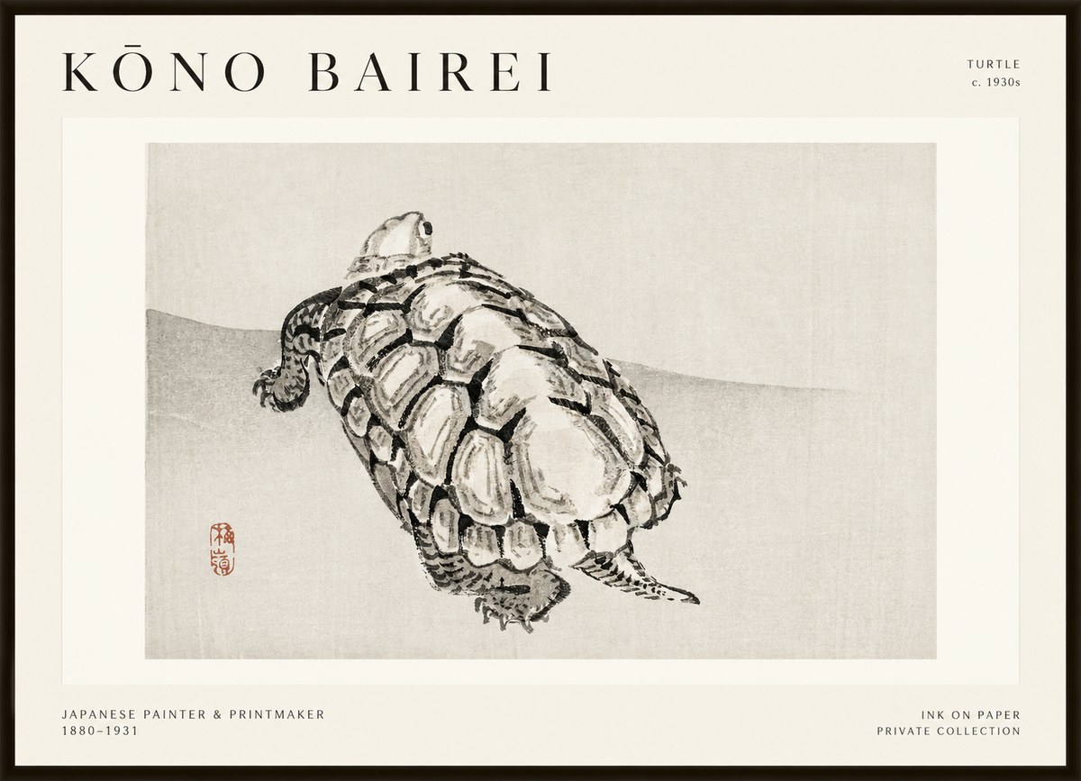 Kōno Bairei Turtle No1 - Poster