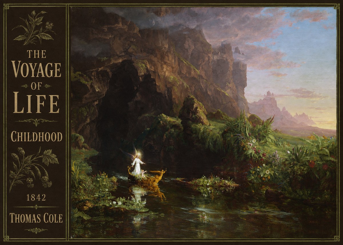 Thomas Cole The Voyage of Life: Childhood I No2 - Poster