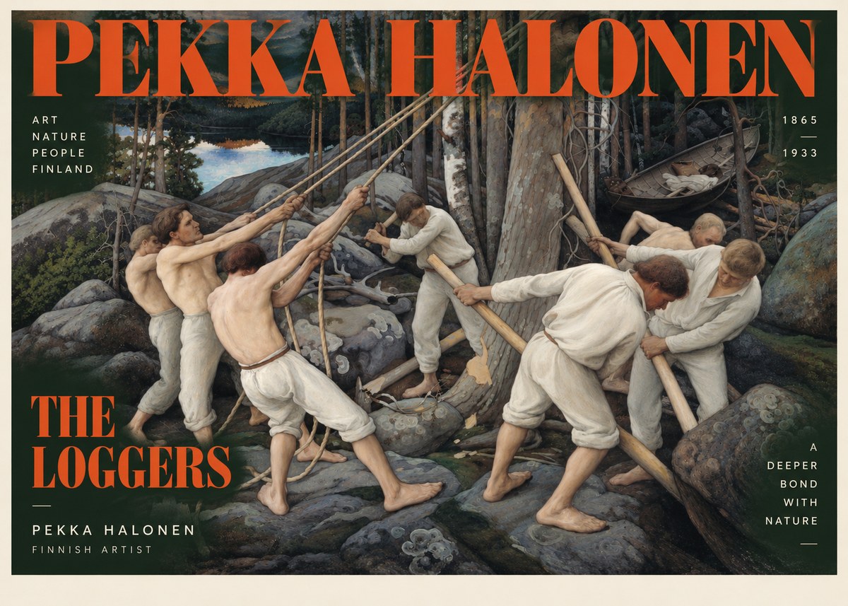 Pekka Halonen The Loggers No2 - Poster