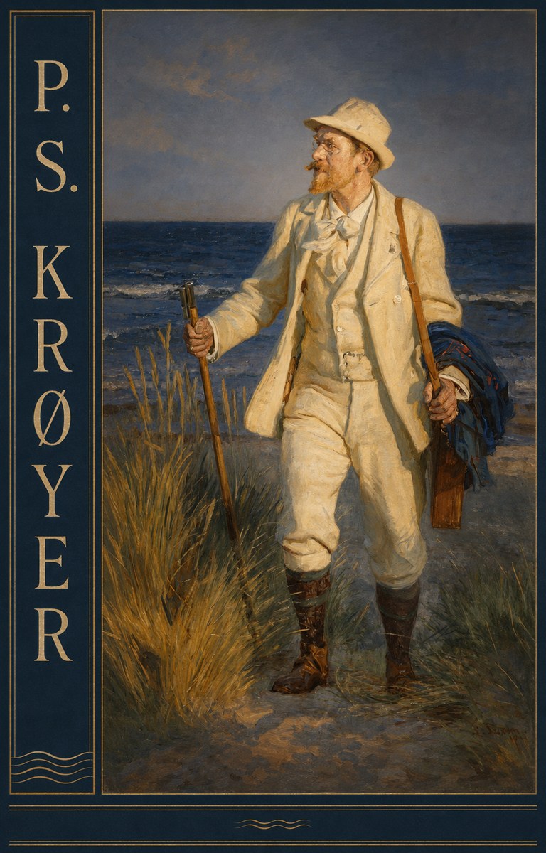 P.S. Krøyer Self-portrait by the Beach No5 - Poster