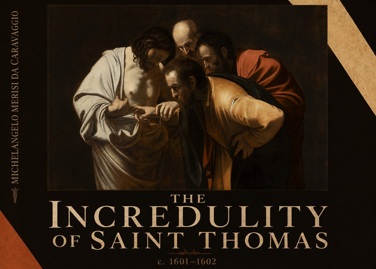 Michelangelo Merisi da Caravaggio The Incredulity of Saint Thomas III No6 - Poster