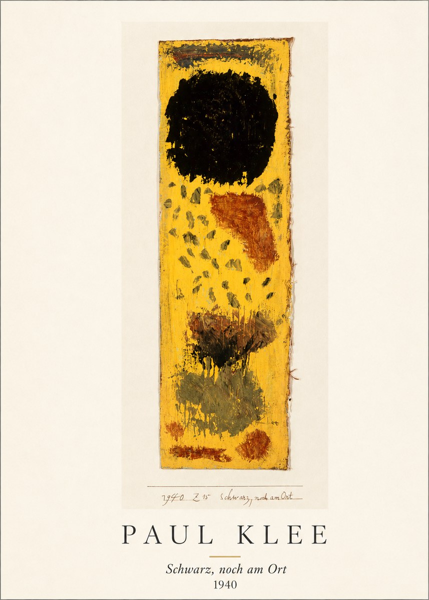 Paul Klee Schwarz, Noch Am Ort No3 - Poster