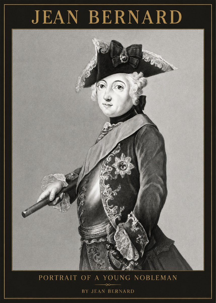 Jean Bernard Portrait of a Young Nobleman No1 - Poster