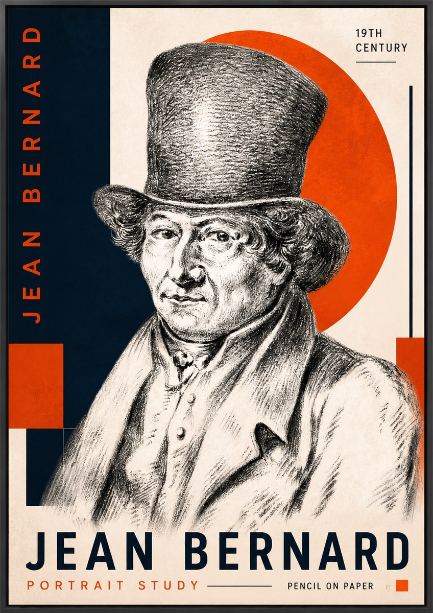 Jean Bernard Portrait Study of a Gentleman No4 - Poster