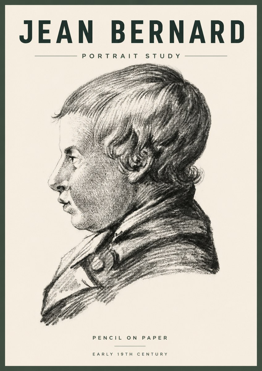 Jean Bernard Portrait Study I No3 - Poster