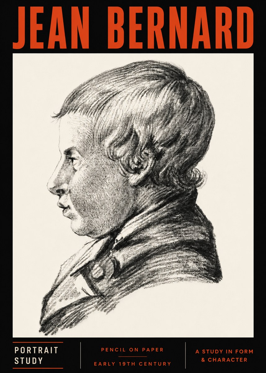 Jean Bernard Portrait Study I No5 - Poster
