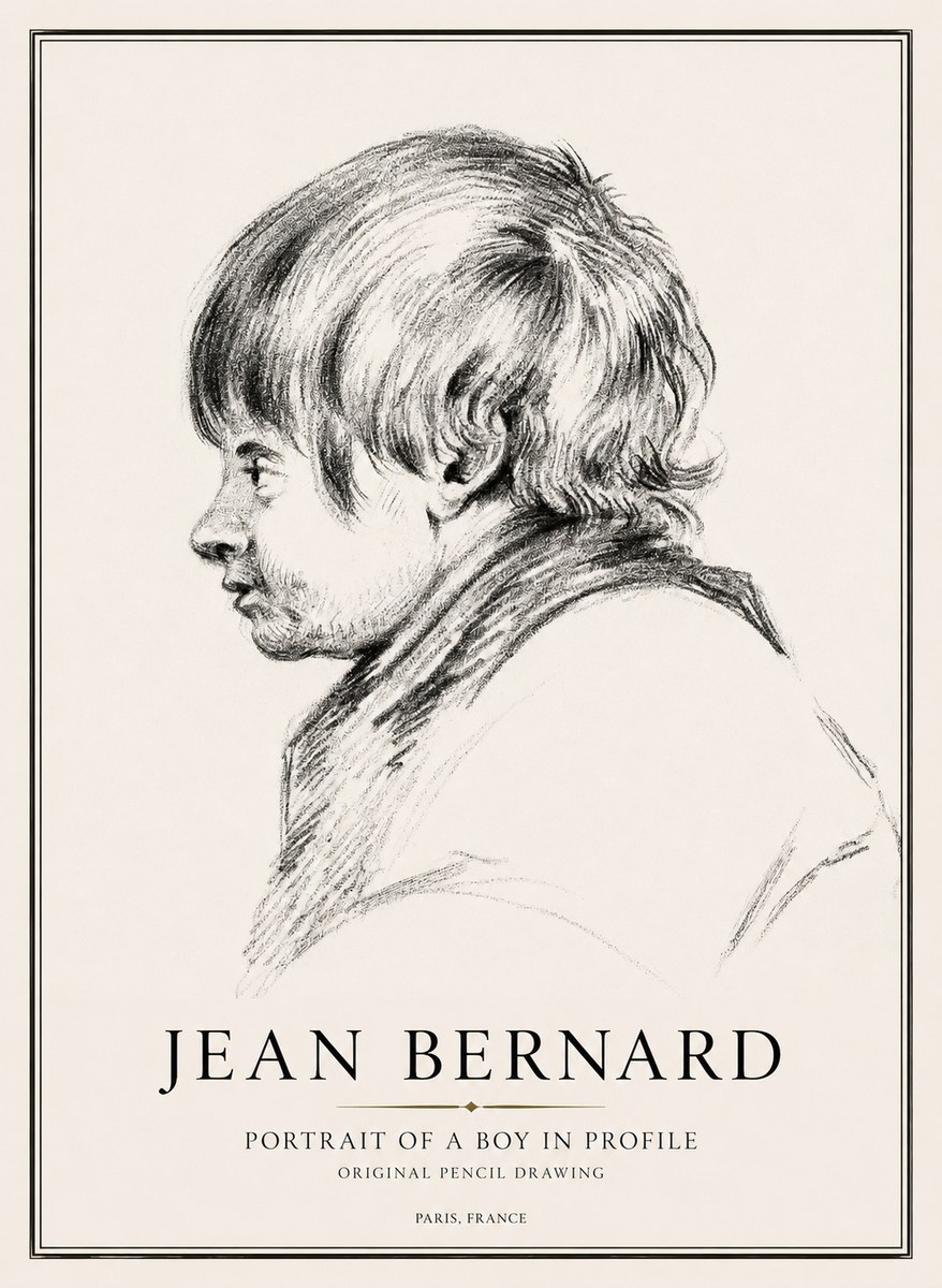 Jean Bernard Portrait Study II No3 - Poster