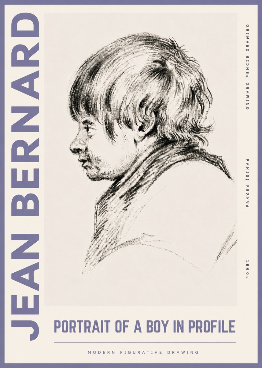 Jean Bernard Portrait Study II No6 - Poster