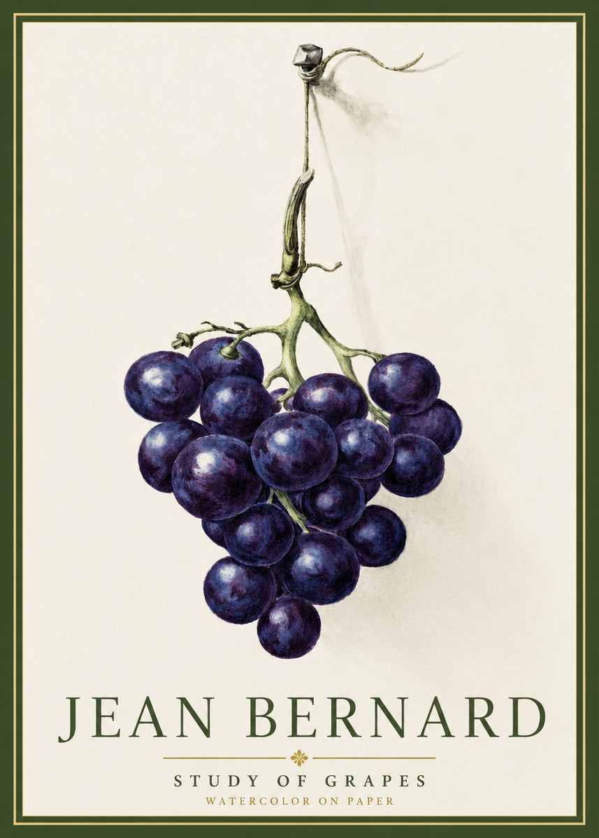 Jean Bernard Grapes No5 - Poster