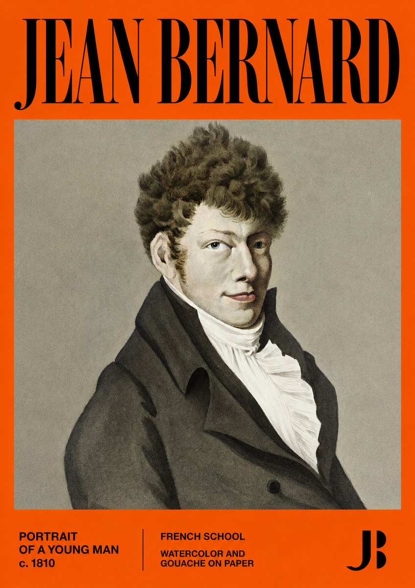 Jean Bernard Portrait of a Young Man No2 - Poster