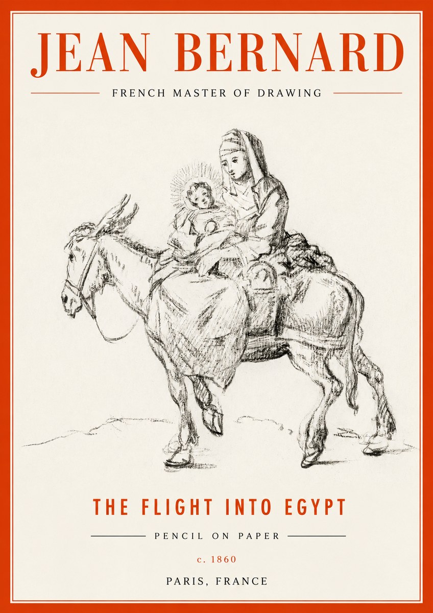 Jean Bernard The Flight into Egypt No2 - Poster