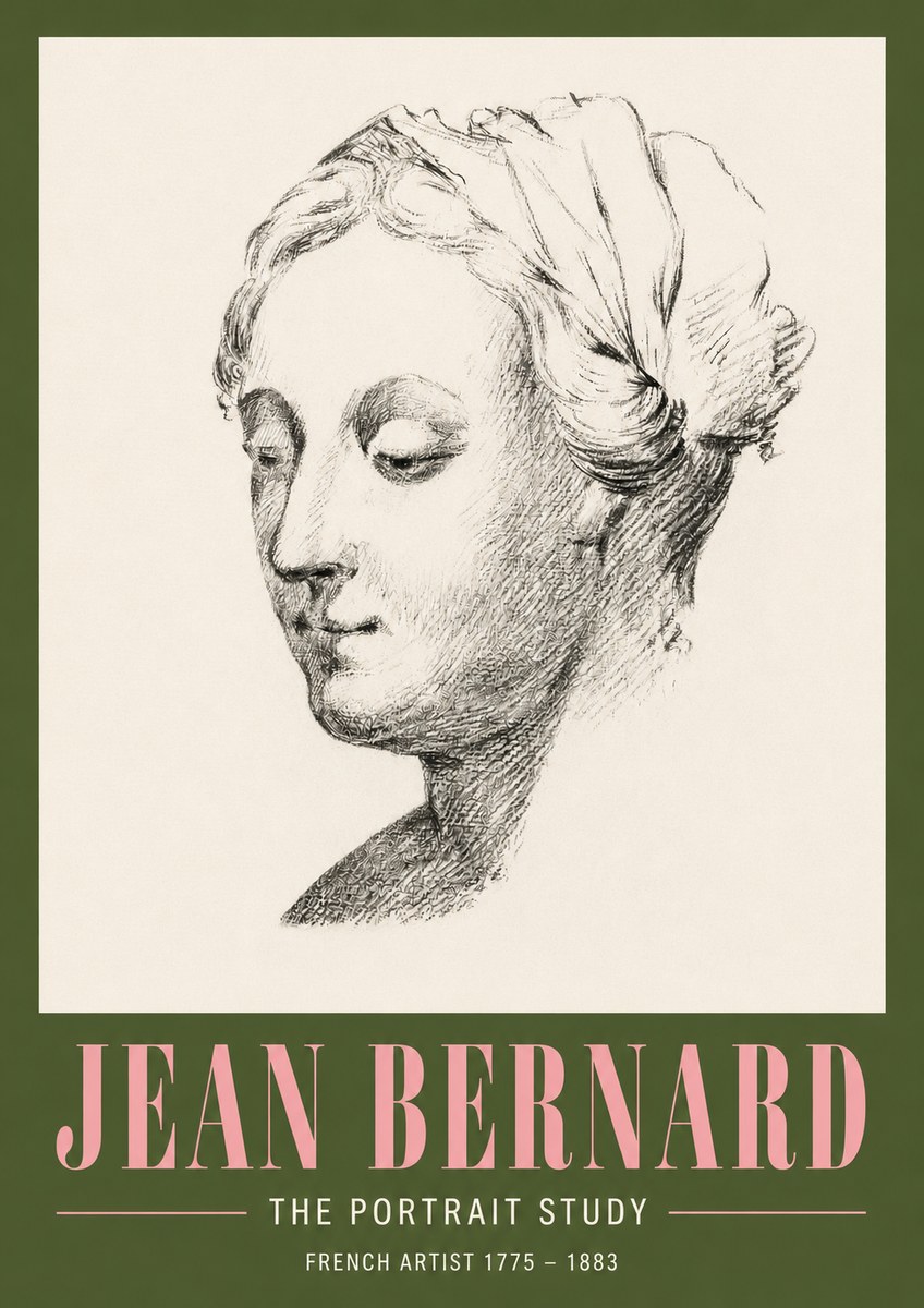 Jean Bernard Study of a Woman No4 - Poster