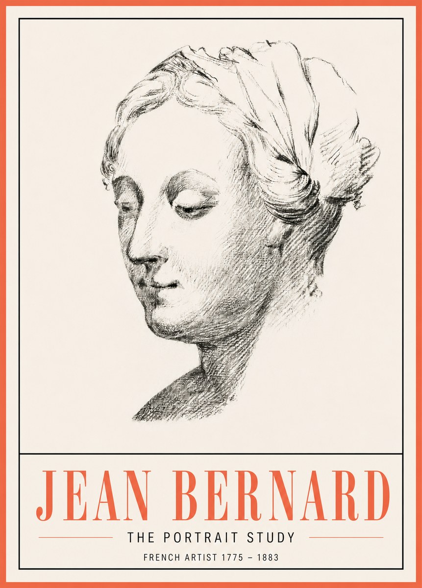 Jean Bernard Study of a Woman No5 - Poster