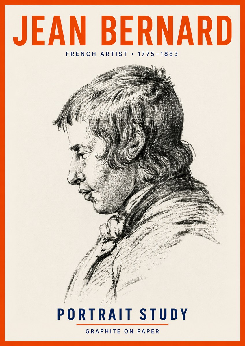Jean Bernard Portrait Study III No5 - Poster