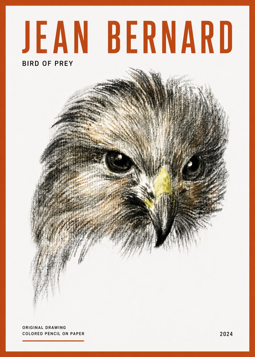 Jean Bernard Bird of Prey No5 - Poster