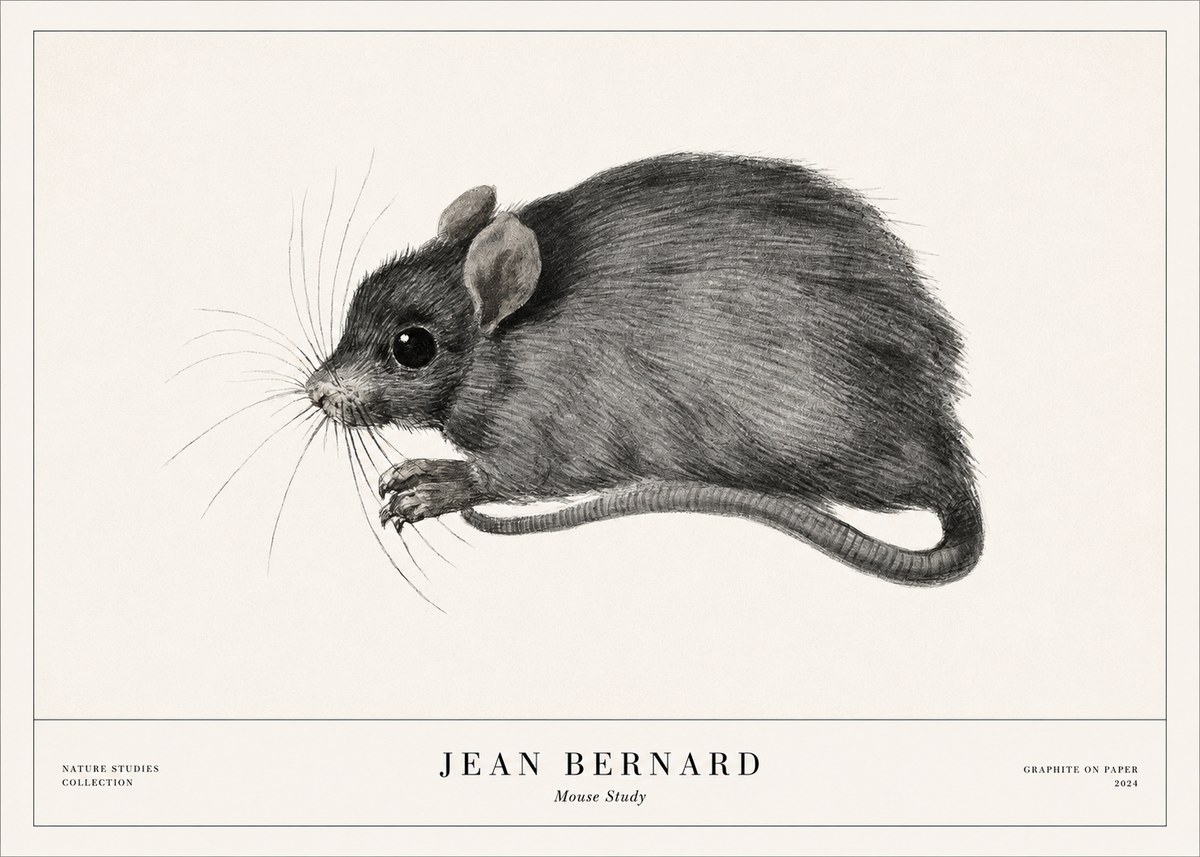 Jean Bernard Mouse Study No1 - Poster