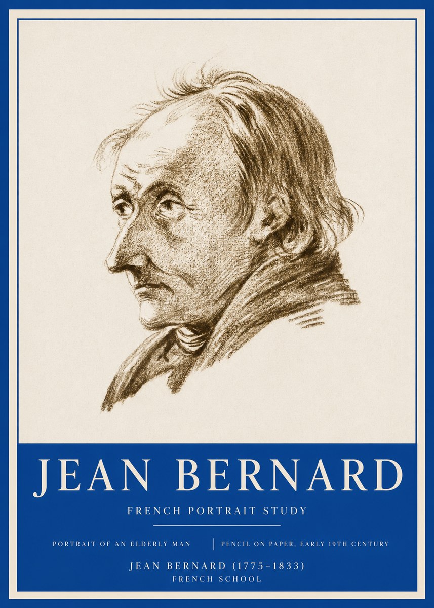 Jean Bernard Portrait of an Elderly Man No2 - Poster