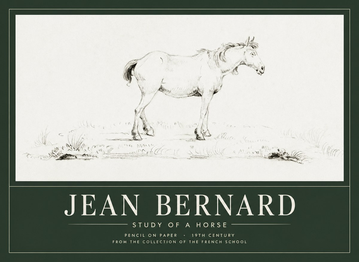 Jean Bernard Study of a Horse IV No1 - Poster
