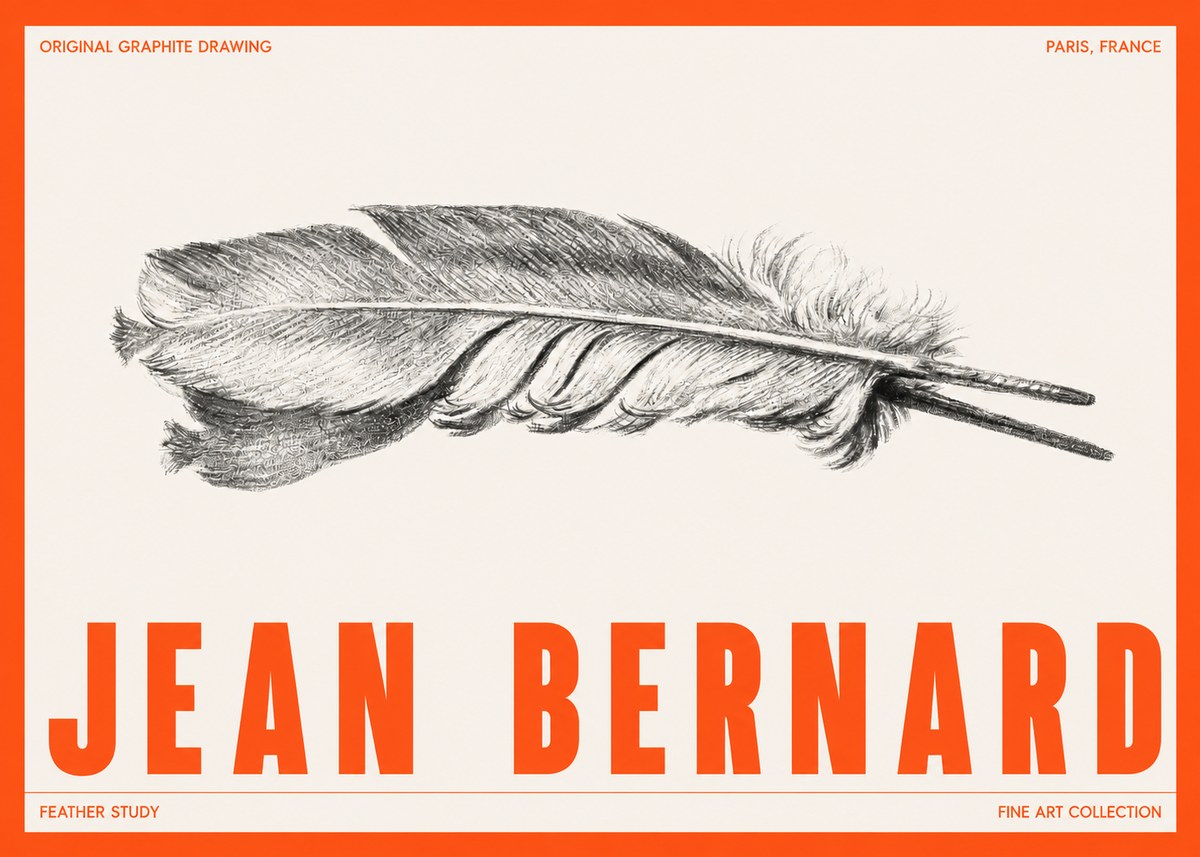 Jean Bernard Feather No5 - Poster