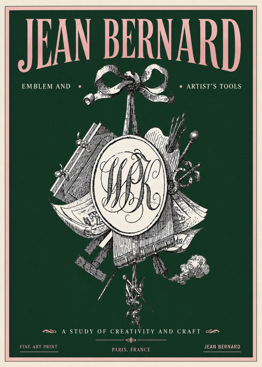 Jean Bernard Still Life with Monogram No5 - Poster