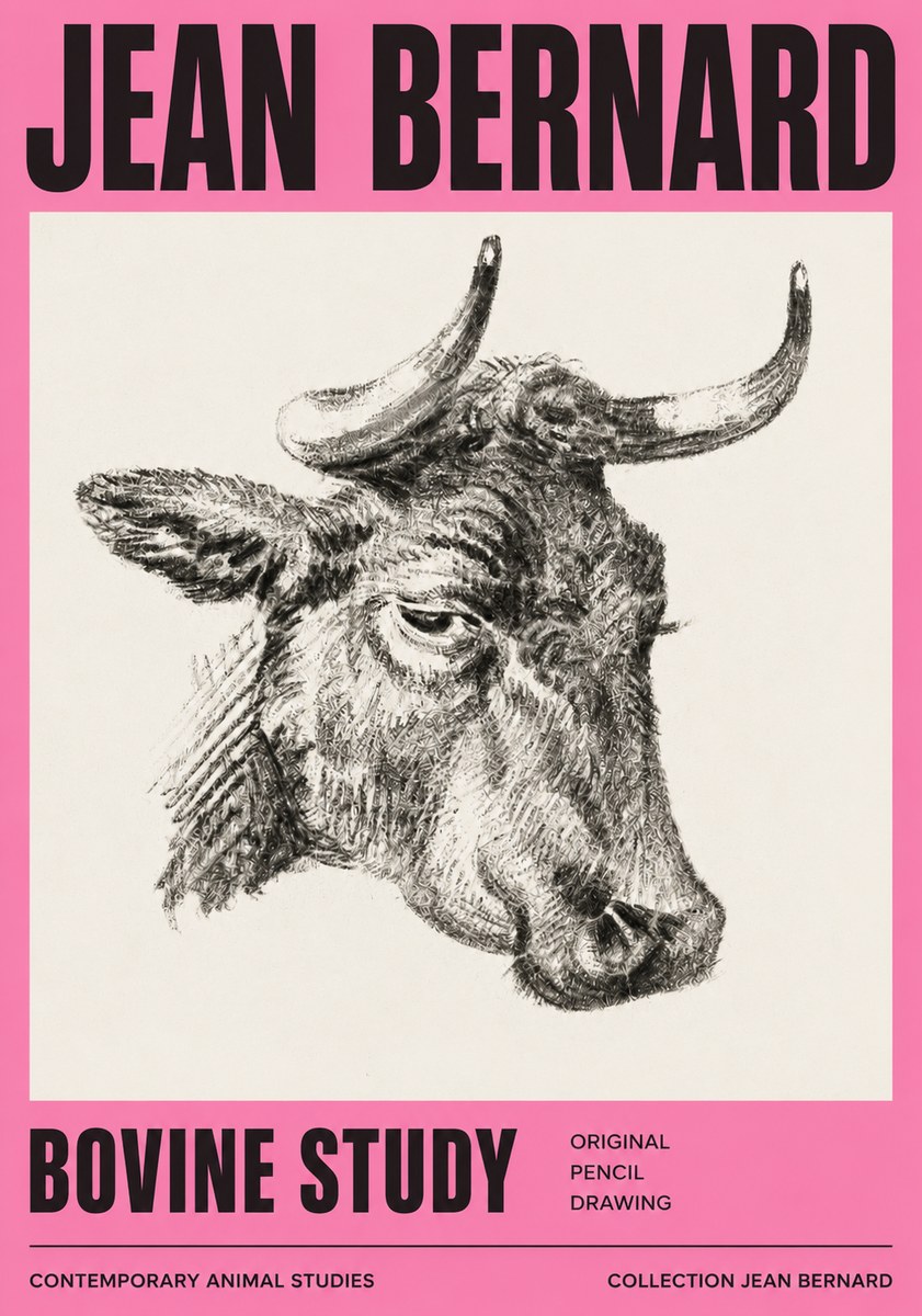 Jean Bernard Bovine Study I No3 - Poster