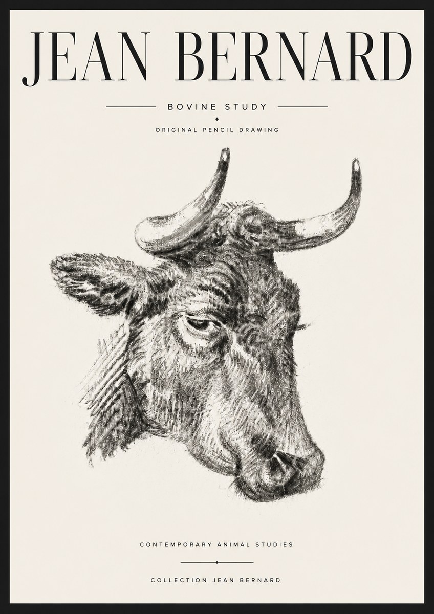 Jean Bernard Bovine Study I No6 - Poster