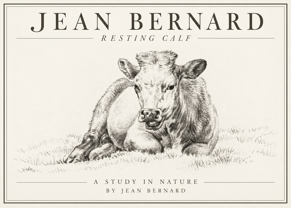 Jean Bernard Resting Calf I No1 - Poster