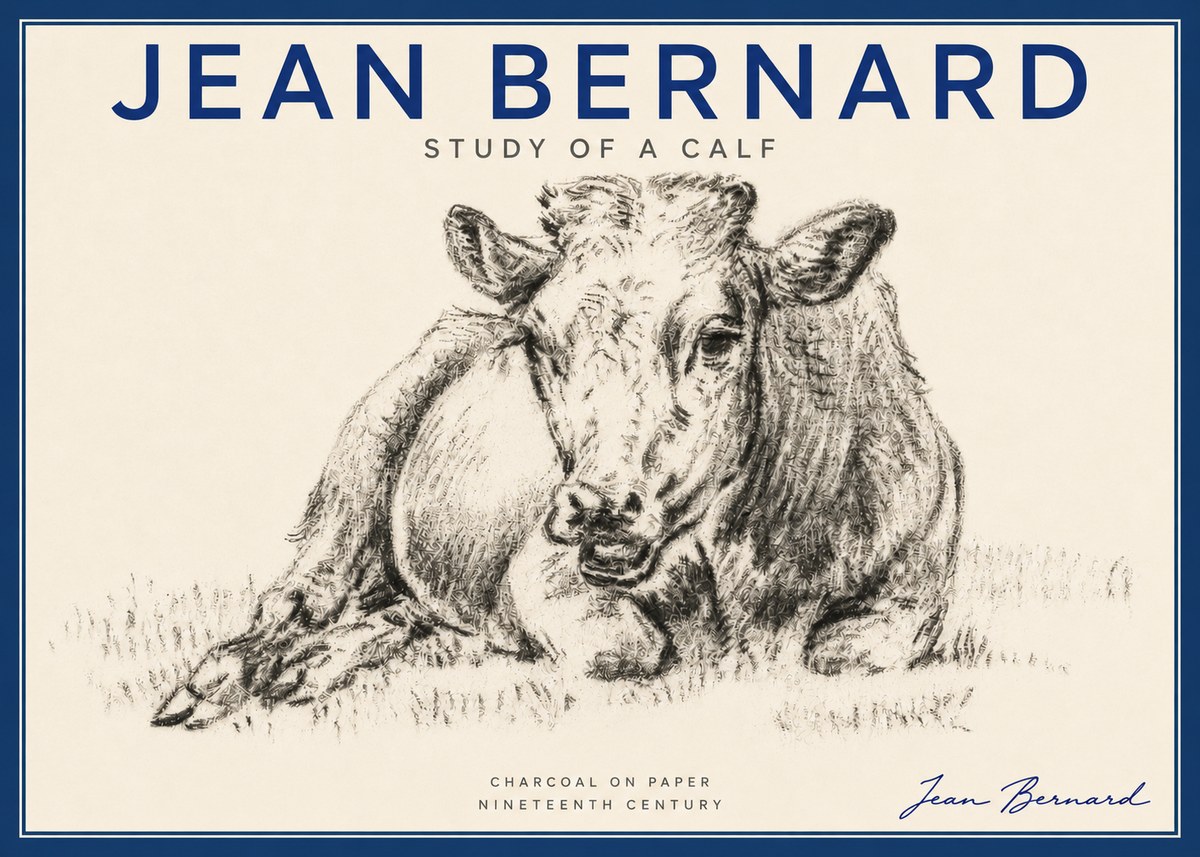 Jean Bernard Resting Calf II No6 - Poster