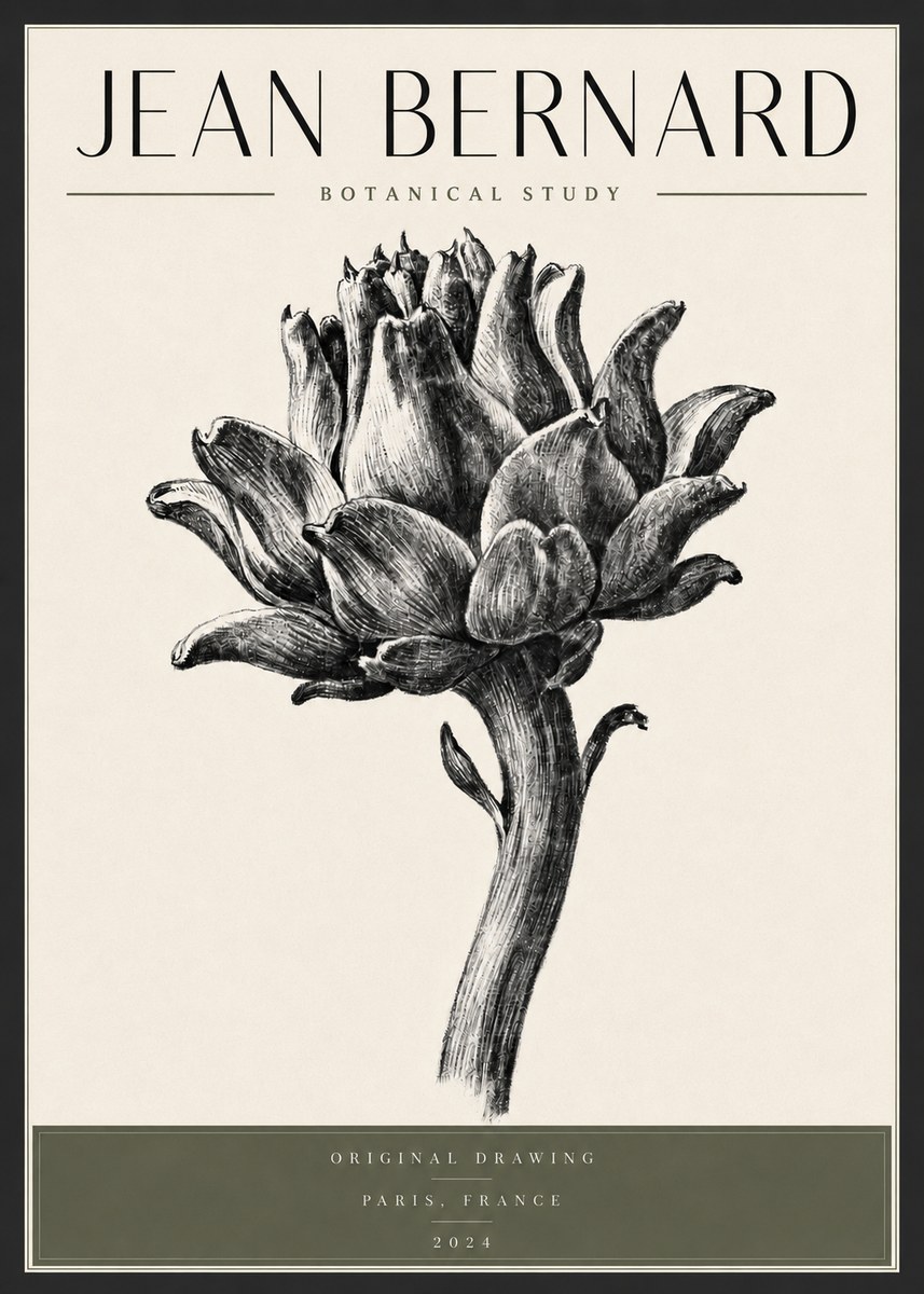 Jean Bernard Botanical Study No3 - Poster