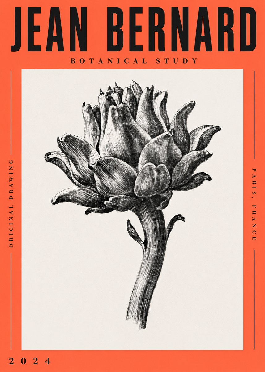 Jean Bernard Botanical Study No4 - Poster