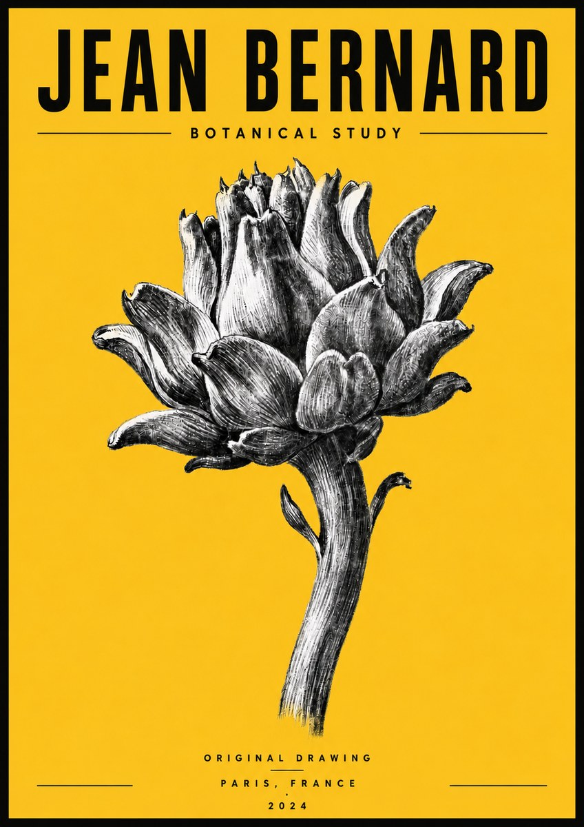 Jean Bernard Botanical Study No6 - Poster
