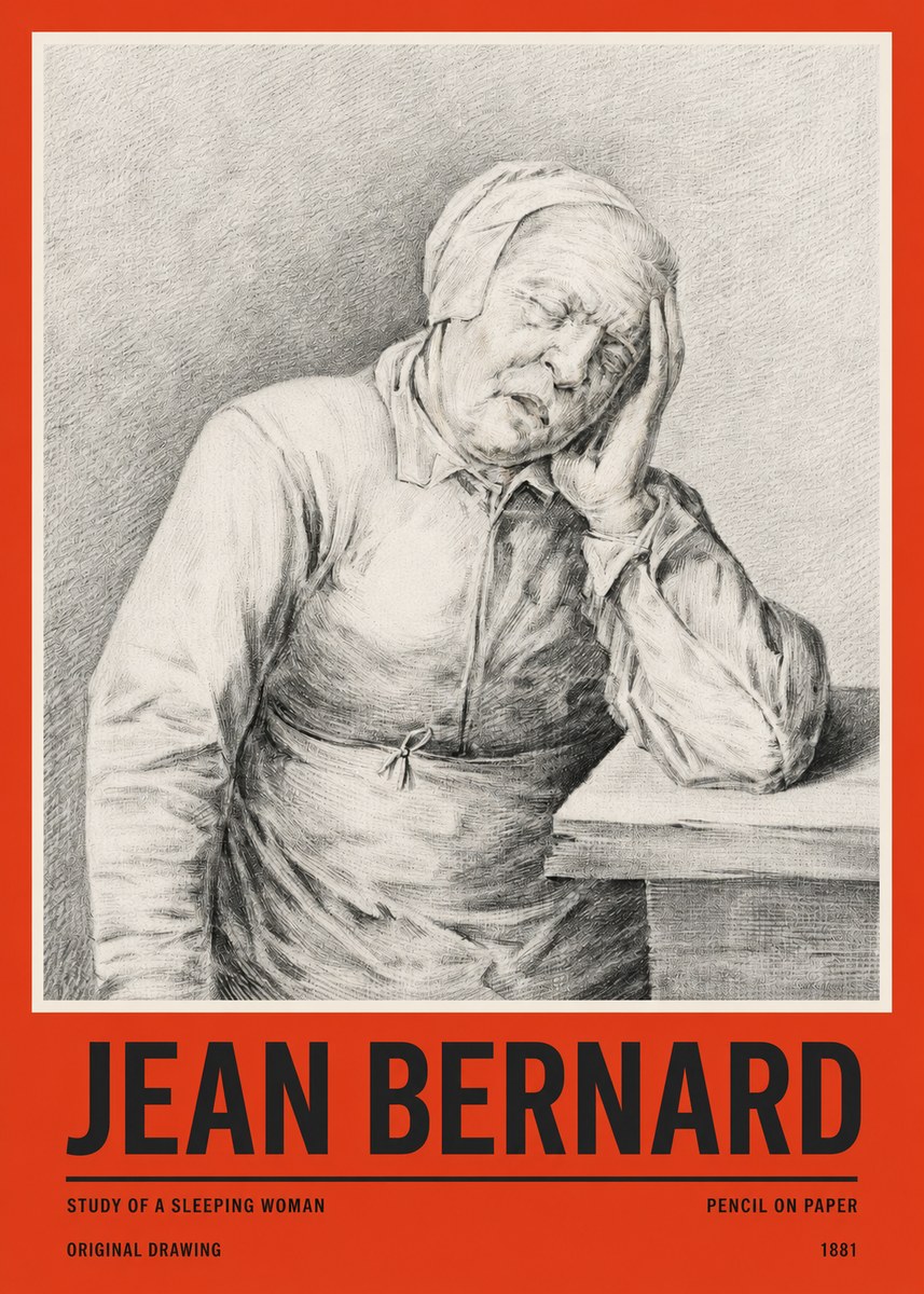 Jean Bernard Resting No5 - Poster