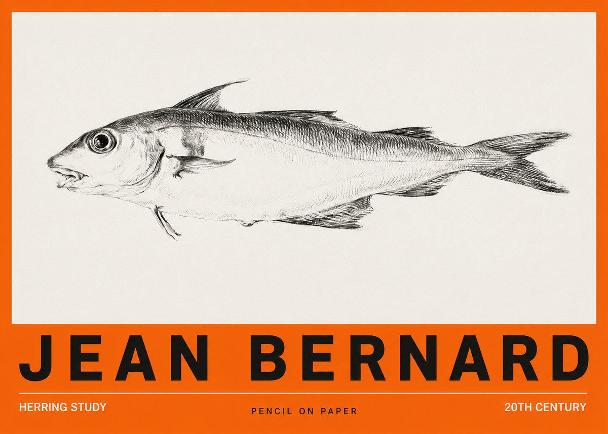 Jean Bernard Herring Study No2 - Poster