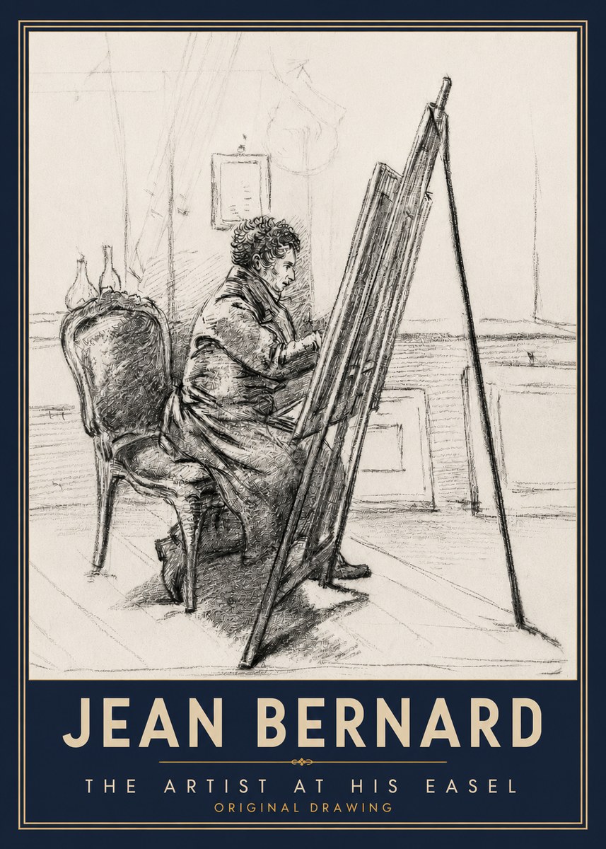 Jean Bernard The Artist at His Easel No3 - Poster