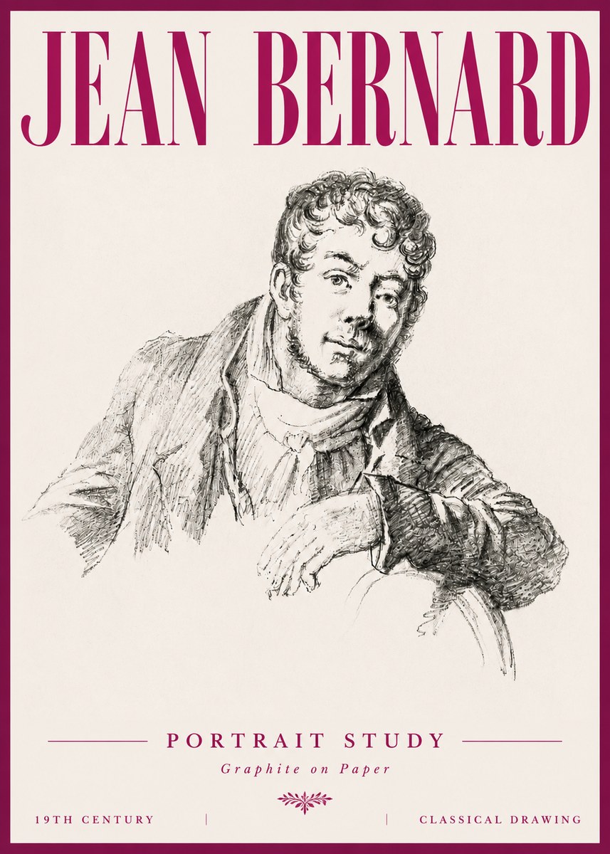 Jean Bernard French Portrait Study No6 - Poster