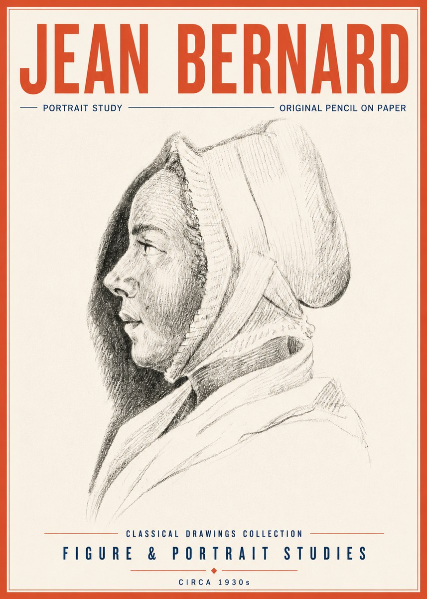 Jean Bernard Portrait Study VI No6 - Poster