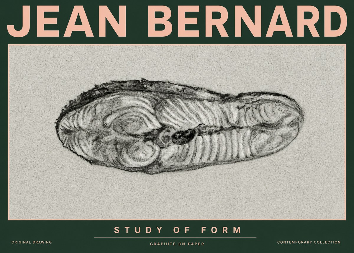 Jean Bernard Study of Form I No6 - Poster