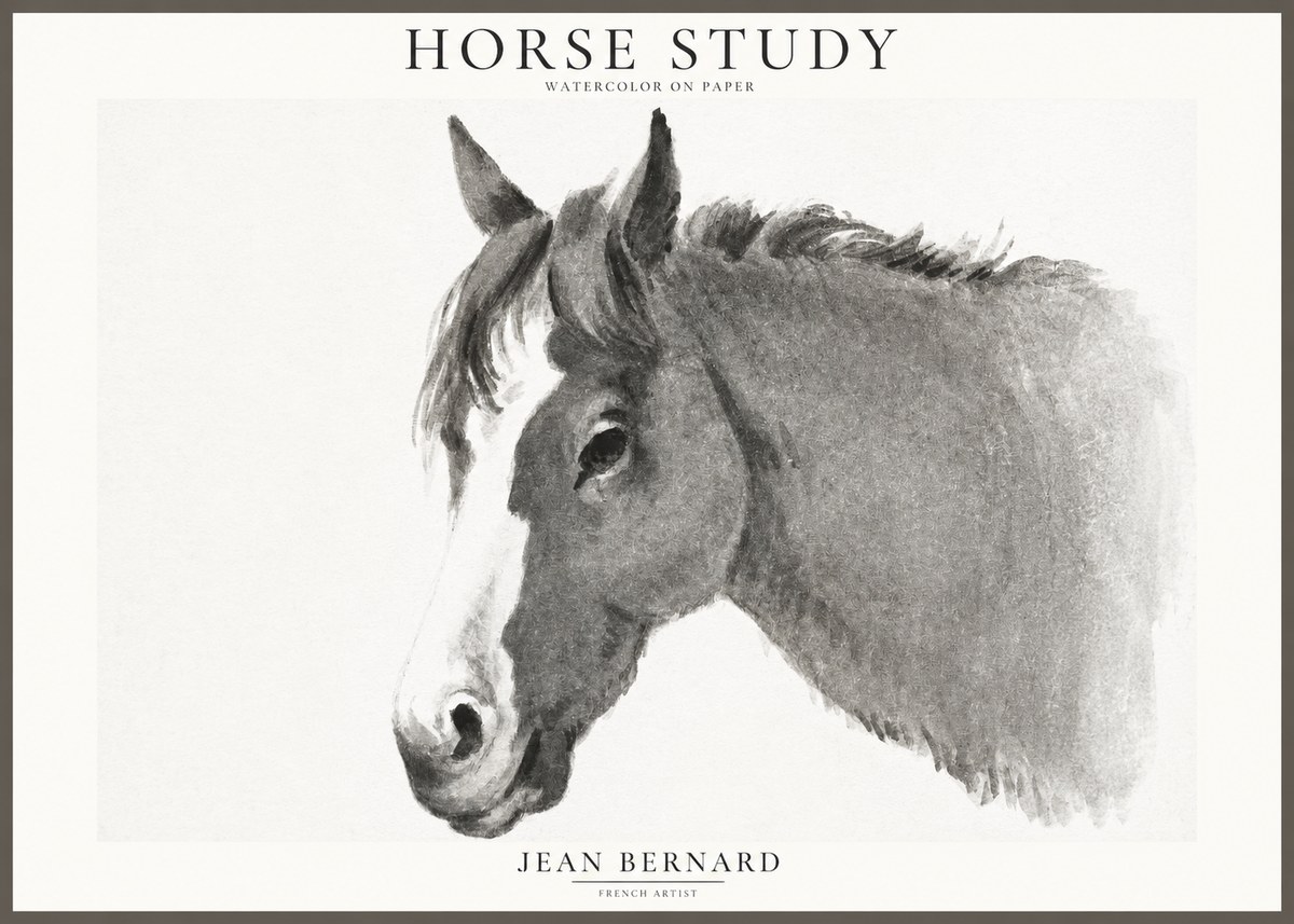 Jean Bernard Horse Study I No1 - Poster