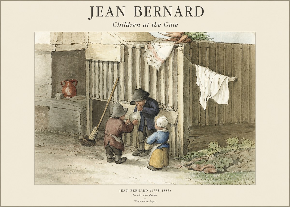 Jean Bernard Children at the Gate No1 - Poster